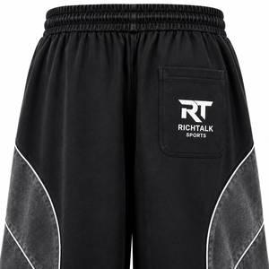 Hot Selling Factory Price High Quality <b>Men</b> Lightweight Casual Mid Wide Leg <b>Trouser</b> <b>Drawstring</b> Closure Quick Dry - Product Image 4
