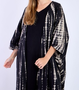 Abaya longue en polyester respirant de style turc, magnifique, noire, traditionnelle islamique, pour femmes saoudiennes, Dubaï 2026 - Product Image 2