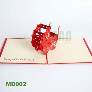 ANN HANDICRAFT Newborn Baby Carriage 3D Pop-up Greeting Card <b>Baptism</b> Invitation Baby Shower Valentine's Day Birthday Mother's - Product Image 6