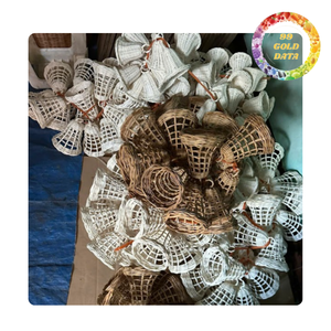 Adornos Navideños de Ratán Natural Hechos a Mano en Diversas Formas para Decoración de Árboles y Eventos Festivos - Product Image 5