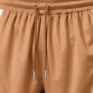 Custom Camel Brown <b>Mens</b> <b>Basketball</b> <b>Shorts</b> With White Side Panel Sport Training <b>Shorts</b> Elastic Waist Activewear Gym Fitness Wear - Product Image 5