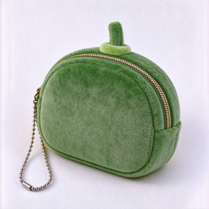Monedero de peluche de pepino bordado personalizado y bolsa de verduras de peluche, llavero de peluche con carga USB, decoración de pared verde - Product Image 3