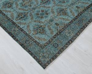 Tapis tissé à la main turc en laine/soie aux motifs floraux modernes, éco-responsable, antidérapant, résistant à la saleté, adapté aux animaux domestiques, 1 pièce - Product Image 2