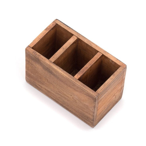 Customized Handmade Design Wooden <b>Caddy</b> Napkin Holder for Kitchenware Three Compartment Cutlery Holder or <b>Caddy</b> - Product Image 2