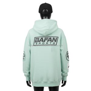 Sudadera con capucha Premium para mujer 330 GSM Fleece Mint Green Oversized Fit Custom Logo High Density Screen Print Design Women Basics Hoodies - Product Image 2