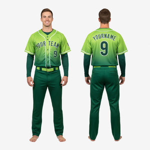 Vêtements de sport en polyester, différents coloris, uniforme de baseball sur mesure, sublimation, uniformes de baseball à boutons. - Product Image 1