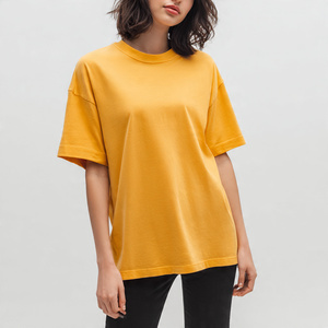 Camisetas Casuales Extra Grandes para Mujer, Hombros Caídos, 100% Algodón Poliéster, Camiseta de Verano, Camiseta Holgada de Manga Corta para Mujer - Product Image 1