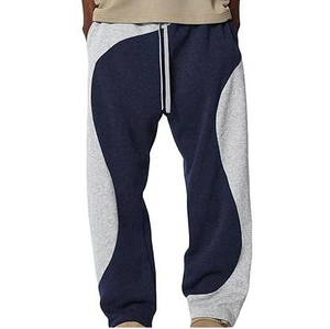 Jogger Wholesale OEM High Waist Casual Baggy <b>Trouser</b> Stacked Flares Drawstring Wide Leg Sweatpants Joggers regular use athletic - Product Image 3
