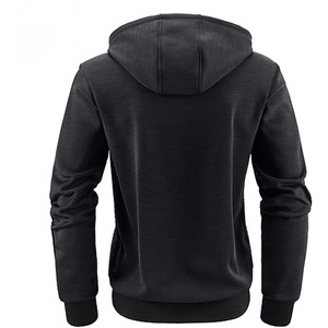 Sudadera con capucha y cremallera completa, bordada, de forro polar, 100% algodón, lisa, oversize, personalizable, de corte ajustado, subida por Dress Sports - Product Image 2