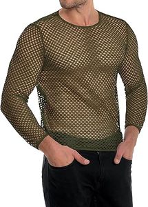 Breathable Man Mesh Cover up See Through <b>Fishnet</b> T-Shirt Muscles Fit Skinny Gym Bodybuilding Hip Hop Style T-shirts Washed Shirt - Product Image 4