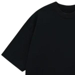T-shirt noir décontracté pour homme, coupe ample, manches courtes, col rond, coton, style streetwear minimaliste, idéal pour l'été, confort quotidien - Product Image 3