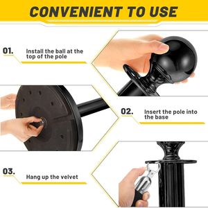 Attrezzature Commerciali per Feste ed Eventi: Barriere per il Controllo della Folla e Pali per Tappeti Rossi in Diverse Colorazioni e Dimensioni - Product Image 4