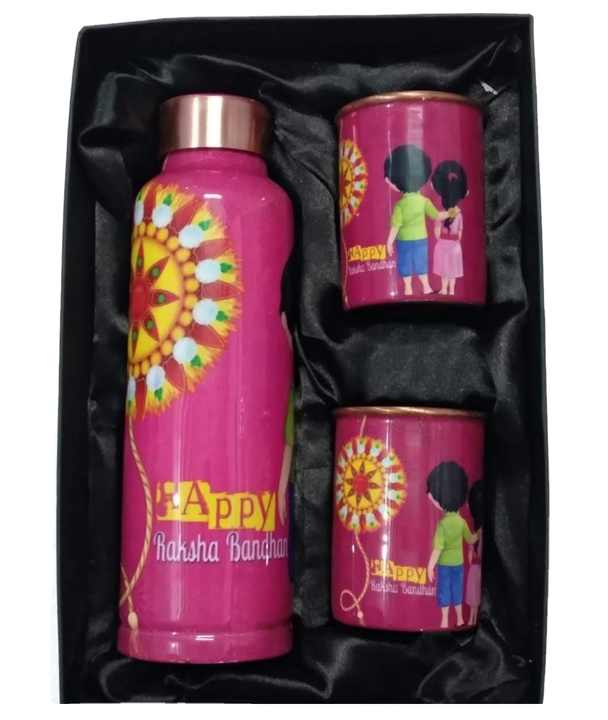 Unique Ayurvedic 32oz Pure Copper Water Bottle New Enamel Design for Ambience Camping Direct Drinking Plastic Drinkware