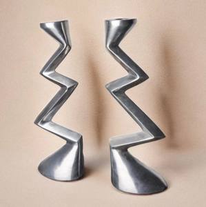 Bold Blossom Zigzag Shape <b>Brass</b> Handmade <b>Candlesticks</b> Modern Decorative Candle <b>Holder</b> High Quality Home Hotel Wedding Event - Product Image 5