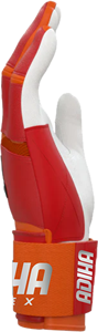 Gants de frappe en cuir Adiha Impex pour le baseball, rouge/blanc, fermeture auto-agrippante, unisexe adulte, entraînement, couleurs et tailles personnalisables, durables - Product Image 4