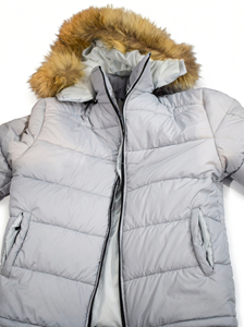 Veste matelassée à capuche unie de haute qualité avec logo personnalisé OEM, fourrure Catfeel, chaude, pour hommes et femmes, hiver - Product Image 5