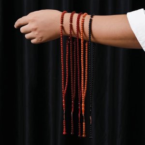 Chapelet de prière en résine, perles d'ambre, Misbaha, chapelet pour musulmans, cadeau de l'Aïd, accessoire de fabrication de bijoux islamiques, vente en gros de Tasbih - Product Image 1