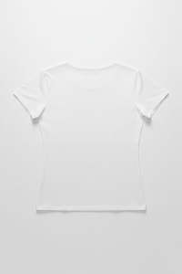Camiseta de Mujer en Oferta, Corte Ajustado, Color Blanco, Algodón, Tela Suave, Cómoda, Hecha en Pakistán, OEM, Prenda de Moda - Product Image 4