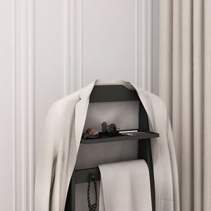 Accent Black Finish portabiti portarme appendiabiti con Organizer - Product Image 5