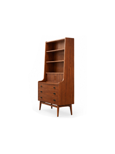 Librería Moderna de Madera Maciza con Forma de Escalera, 4 Estantes, Independiente, Ahorra Espacio, Multifuncional, Mueble de Salón de Diseño Minimalista - Product Image 3