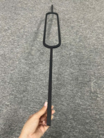 EFS OIB Balustre d'escalier moderne ovale avec insert métallique creux de 1/2 po et tige carrée, en fer forgé noir mat, garantie 1 an, pour balcon et hôtel