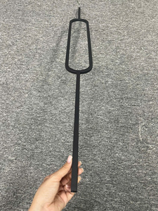 Balaustre de escalera EFS OIB moderno ovalado de 1/2 pulgada con inserto de metal hueco y eje cuadrado, de hierro forjado negro satinado, con 1 año de garantía - Product Image 3