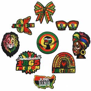 Wholesale Custom Embroidery Patches Iron On Music Graphic Patch 3D Embroidered Fabric Badge for Hats Bags <b>Jackets</b> DIY Clothing - Product Image 1