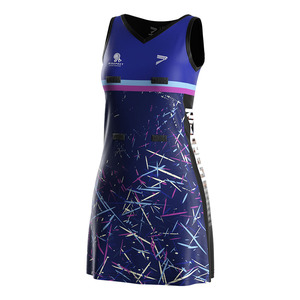 Hot Sale Women's Sports <b>Dress</b> Uniform Adults Breathable Netball Tennis Gear Digital Printing Nylon/Cashmere Anti-Bacterial Quick - Product Image 2