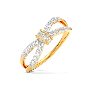 Bague statement nœud papillon en diamant de culture - Product Image 3