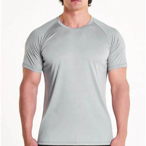 Men's Gray Short Sleeve Quick Dry Sporty T-<b>Shirt</b> Slim Fit O-Neck Knitted <b>100</b>% <b>Polyester</b> Solid Color Regular Length custom - Product Image 1