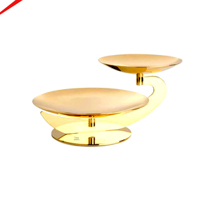 Soporte para Pastel de 3 Niveles con Diseño de Hojas Doradas, de Metal Ecológico, Apto para Lavavajillas, con Asa para Cupcakes, de la Mejor Calidad - Product Image 2