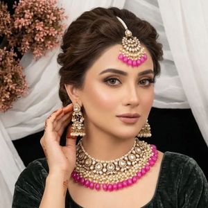 Fashion Artificial Jewellery Gold Plated Stainless Steel Luxury Small Pearl <b>Beaded</b> Necklace and Earring Jewelry <b>Sets</b> for Women - Product Image 6