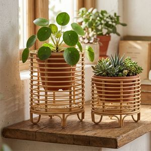 VASO REDONDO DE RATÁN 10 HANDICRAFT - Product Image 5