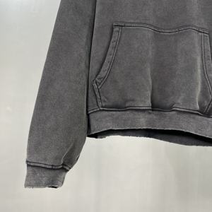 เสื้อฮู้ดดี้ลายการ์ตูนผ้าฟลีซขนาดใหญ่พิเศษ 400gsm ผ้าคอตตอนผสมเนื้อหนา ทรงพูลโอเวอร์ มีกระเป๋า สไตล์สตรีทแวร์ ยูนิเซ็กซ์ รับทำโลโก้ OEM - Product Image 4