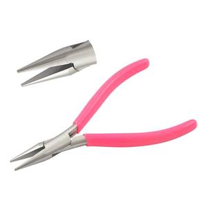 Pince à bec de 125 mm en acier inoxydable, mâchoires lisses, poignées en PVC, pour sertir les circlips, la pêche, la fabrication de bijoux et les loisirs créatifs - Product Image 1