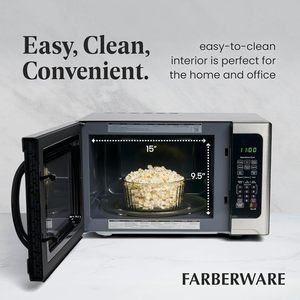 Countertop Microwave 1100 Watts, 1.2 cu ft - Smart Sensor Microwave Oven With LED <b>Lighting</b> & Child Lock - Perfect for Apartments - Product Image 2