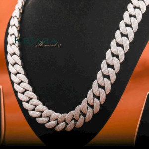 Moissanite Statement Necklace S925 Silver Rhodium Plated <b>Rope</b> <b>Chain</b> Unisex Luxury Jewelry - Product Image 1