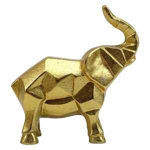 16.5cm H X 6.5cm W X 17cm L Aluminium <b>Elephant</b> Sculpture Handmade Modern Artistic Eco-Friendly Durable Tabletop <b>Decor</b> - Product Image 4