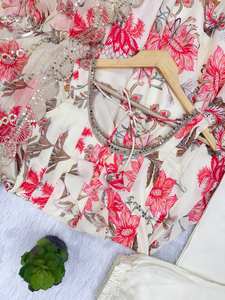 SGF-PRESENTA EL NUEVO TRAJE ANARKALI DE CORTESO DE CAMISETA CON ESTAMPADO FLORAL Y MODELO REAL PARA LA PRÓXIMA TEMPORADA DE FESTIVALES - Product Image 3