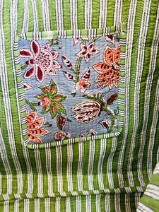 Bolso Tote Ecológico de Algodón con Estampado Floral Hecho a Mano, Asa Larga, Estilo Bohemio, para Fiestas y Uso Diario - Product Image 3