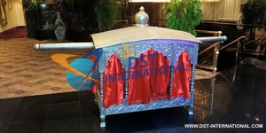 Elegante palanquín marroquí estilo cúpula para bodas, Doli dorado de diseño para la novia, para gran entrada, último modelo estilo Maharaja Palki UK - Product Image 3