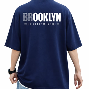 T-shirt sportif en coton tricoté surdimensionné pour hommes avec logo personnalisé, respirant, décontracté, unisexe, streetwear, fabricant OEM - Product Image 1