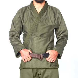 Kimono de Jiu-Jitsu Vert Olive Édition Tissu Ripstop Durable pour Grappling Uniforme d'Arts Martiaux Conception Personnalisée - Product Image 4