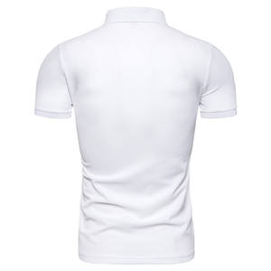 Livraison rapide du stock, impression de logo personnalisée gratuite, 180g, 100% coton, tricoté, poche, anti-rides, décontracté, brodé, chemise courte pour homme - Product Image 5