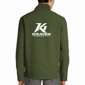 Custom School Winter Windbreaker Jacket for Students with Green School Colors <b>Fleece</b> Lining <b>Zipper</b> Pockets and OEM Factor - Product Image 5