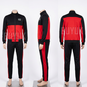Men's Gray Navy Color Block Tracksuit Set Full Sleeve Zipper Sporty Casual Autumn Wear <b>Polyester</b> Regular Fit <b>Joggers</b> - Product Image 4
