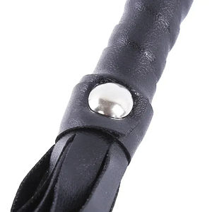 Fouet de course YOUSAF VIEW CO en cuir noir de haute qualité pour l'équitation et les fêtes, taille et emballage personnalisables - Product Image 3