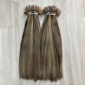 Extensions de cheveux à clipser 100% cheveux humains, couleur naturelle piano, cheveux Remy, cheveux bruts, meilleur fournisseur au Vietnam - Product Image 1