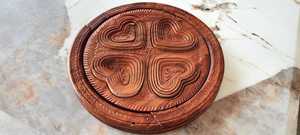 Low Price Wooden Divided Snack Bowl with Decorative Handle for Dry Fruits, Cashews, Almonds, Seeds and Home <b>Table</b> Serving - Product Image 2