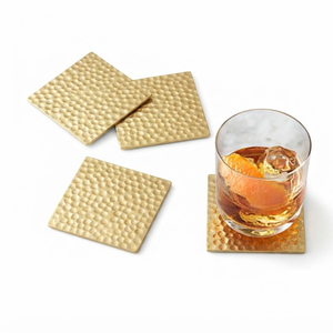 Wholesale Pure Copper Coasters Set Handcrafted Hammered Metal Drink Coasters With Holder Round Cup <b>Mats</b> For <b>Bar</b> & Home Decor - Product Image 6